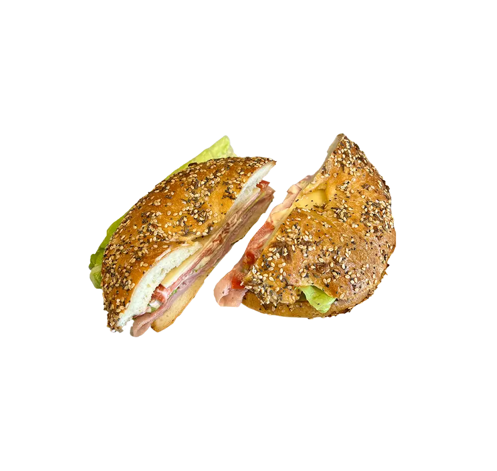 deli bagel sandwich - ham Buddies sarasota